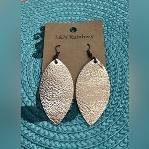 5 for $15! L&N Rainbery Metallic Leaf Dangle Earrings